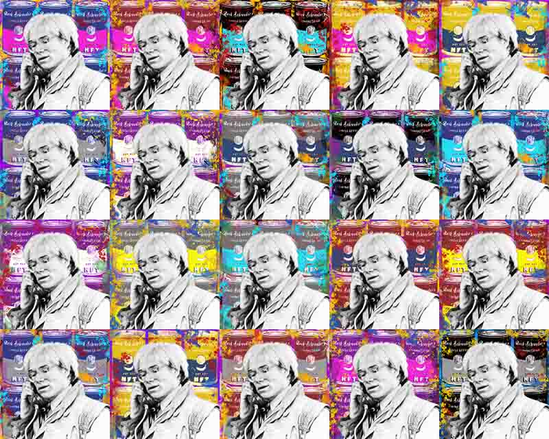 Colorful Andy Warhol NFT Collage